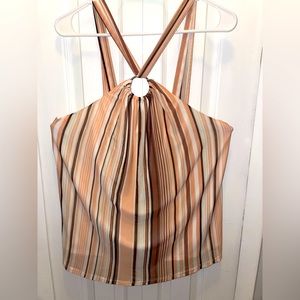 Cross cross back halter top